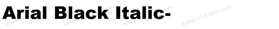 Arial Black Italic字体转换